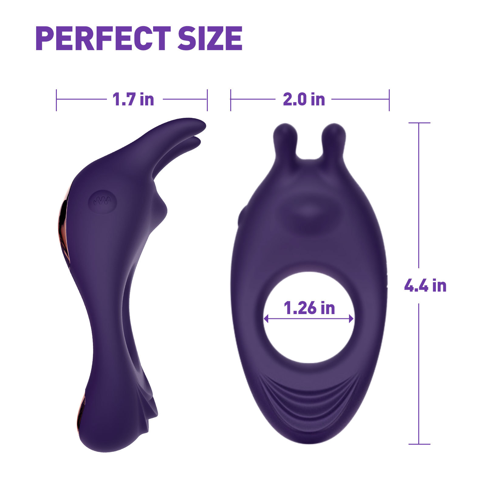 9 Vibrating Rabbit Purple Cock Ring-WeLovePlugs