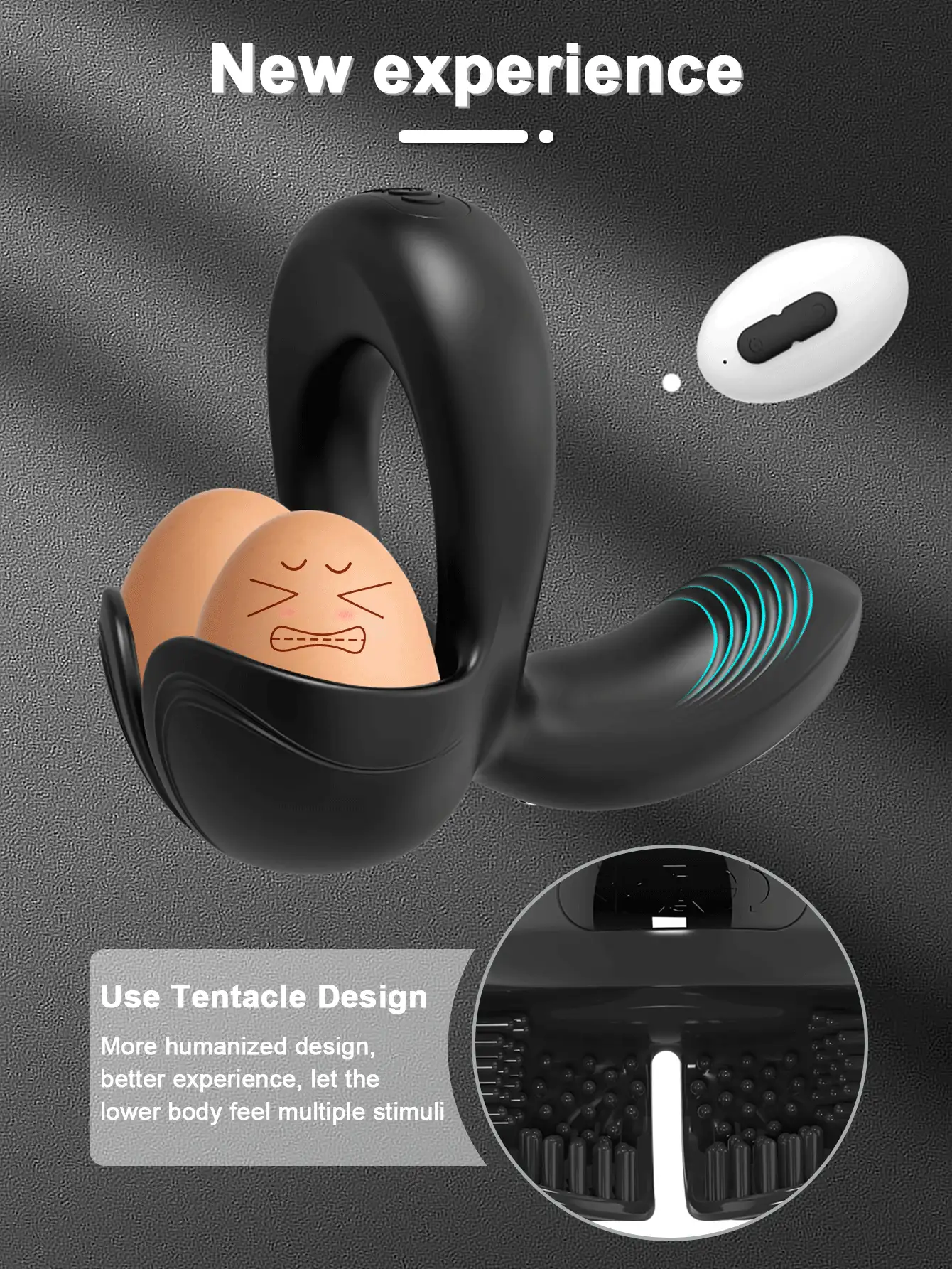 Men's Vibrating Cock Ring with Perineum & Testicle Stimulation-WeLovePlugs
