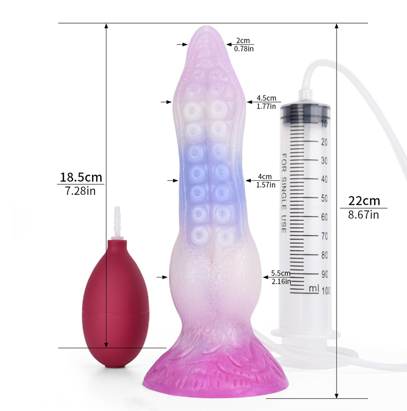 Octopus Tentacle Squirting Dildo with Suction Cup