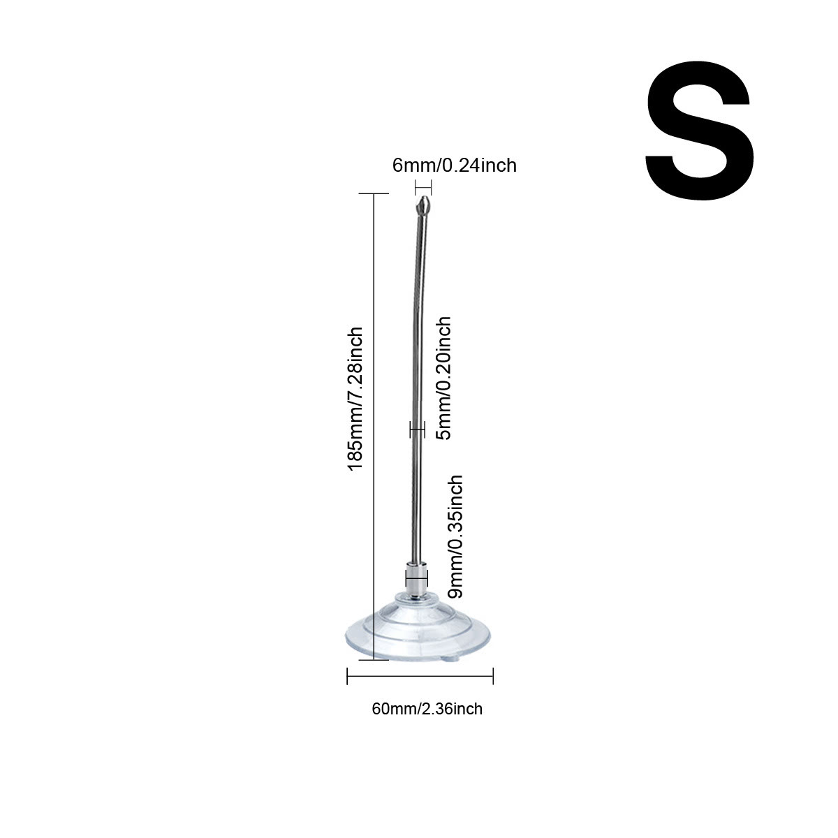 Stainless Steel Urethral Sound with Suction Cup-WeLovePlugs