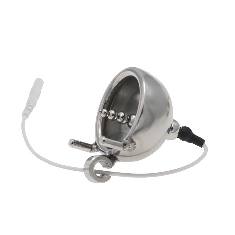 Stainless Steel Locking Chastity Cage with Urethral Tube (40mm–50mm Rings) - image 5