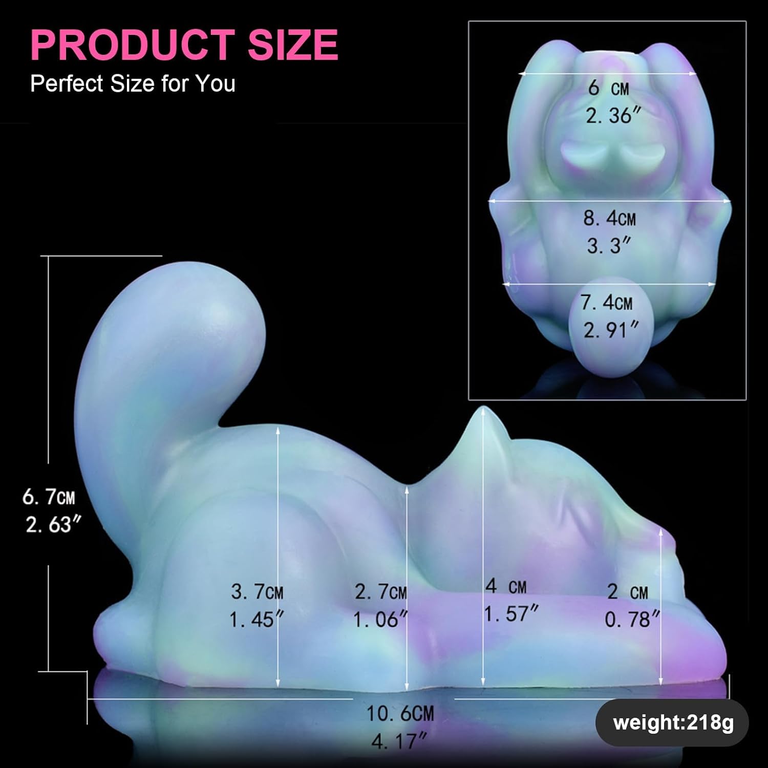 4.17''x1.63''x3.3''Monster-Inspired Female Grinder-WeLovePlugs