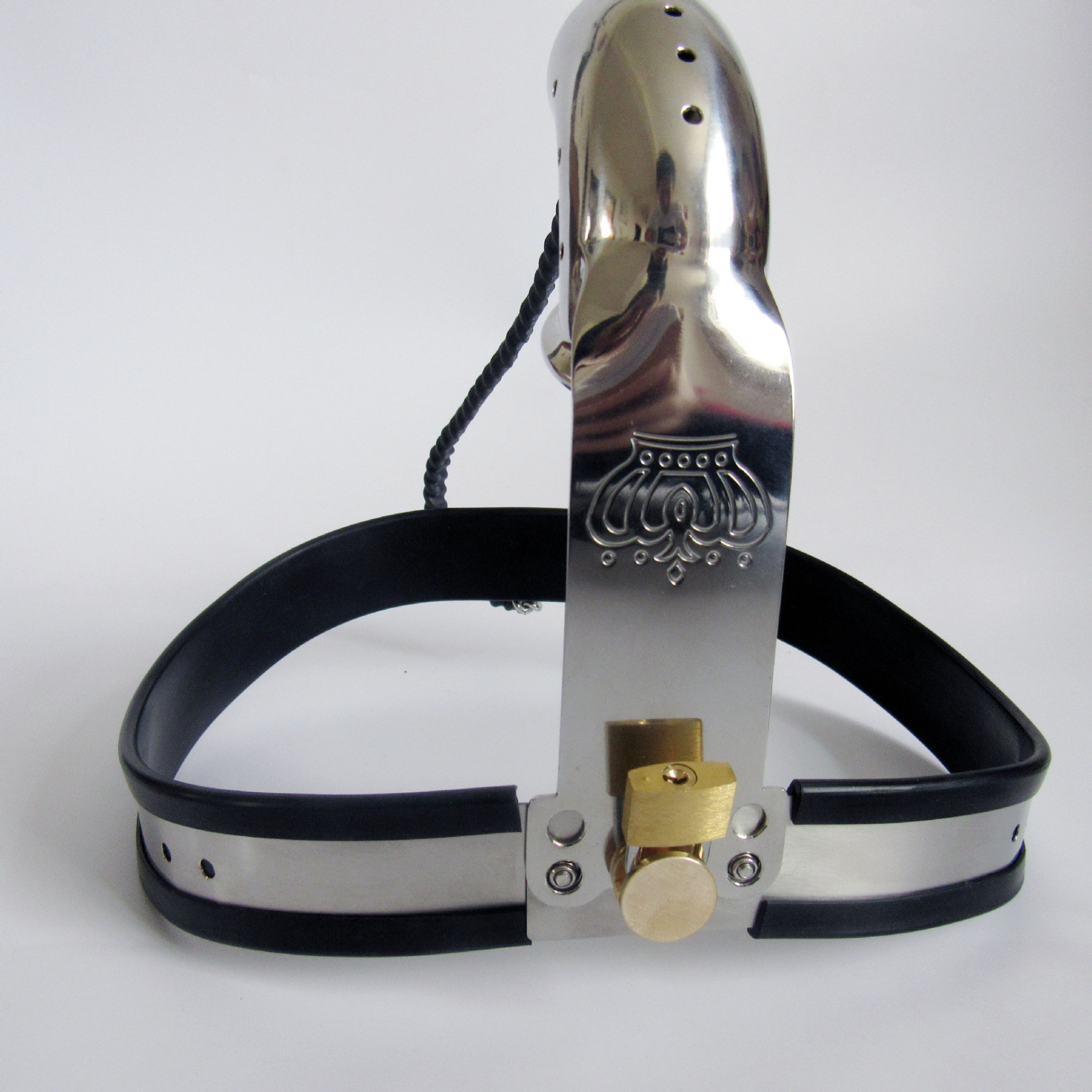 Domina Steel Chastity Cage Belt for Men-WeLovePlugs