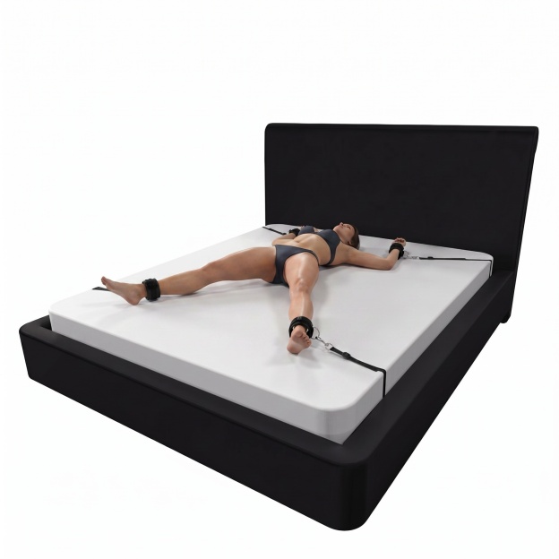 Wrist And Ankle Straps Adult Play Bed Bondage Restraints Set - image 5
