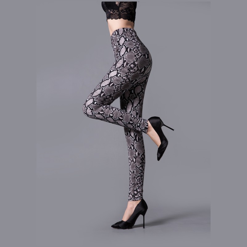 Snake Printed High-Waist Leggings - image 6