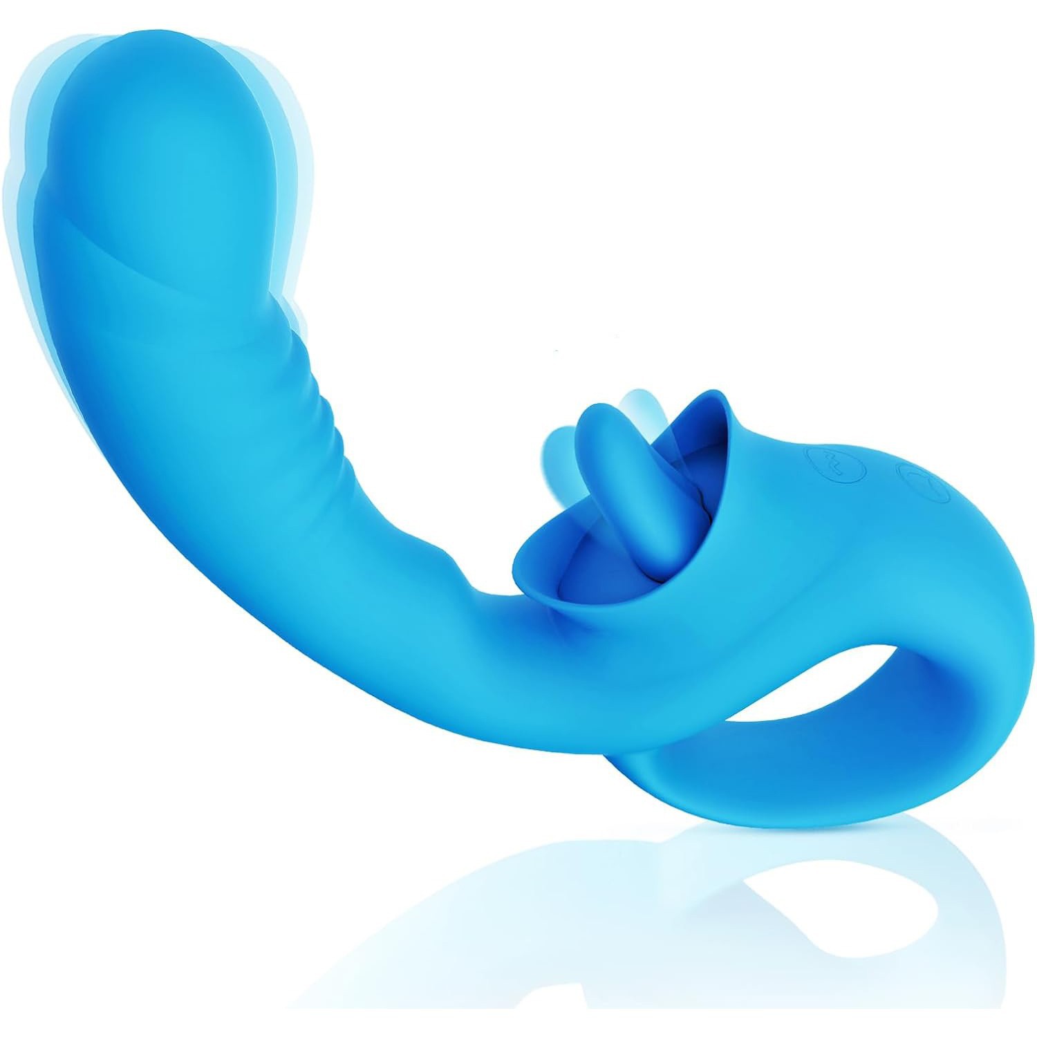 Waterproof Dildo Vibrator with Clit Licking Tongue – 10 Vibration Modes for Her