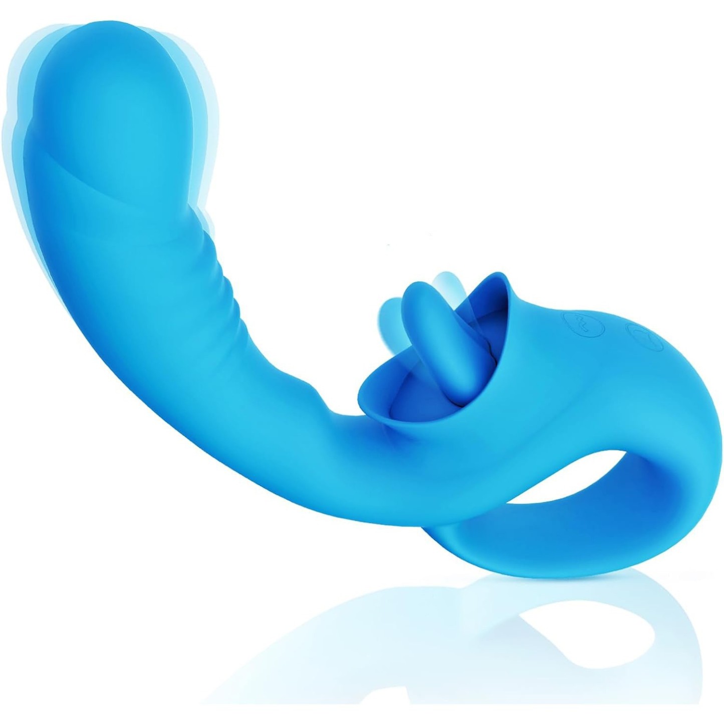 Waterproof Dildo Vibrator with Clit Licking Tongue – 10 Vibration Modes for Her-WeLovePlugs