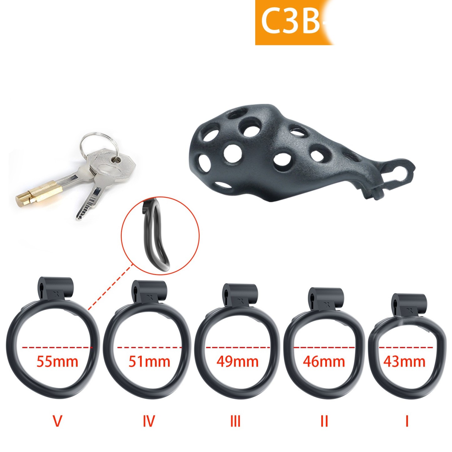 Cobra CB Lock Male Chastity Cage -WeLovePlugs