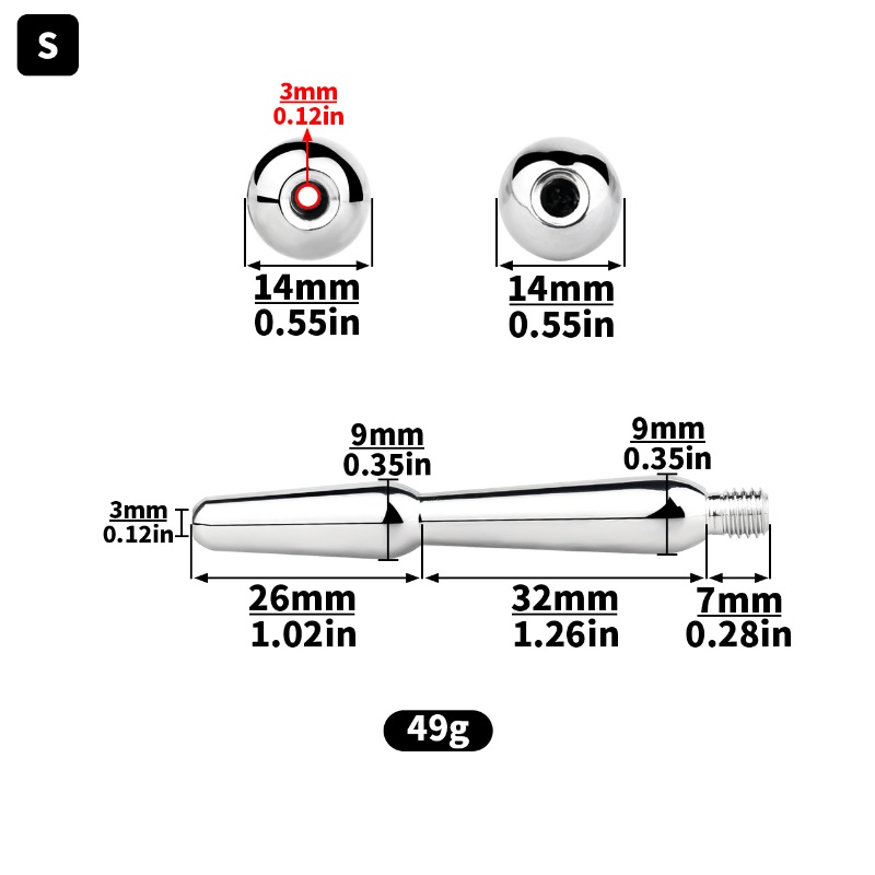 Precision Hollow Urethral Soudning Penis Plug-WeLovePlugs