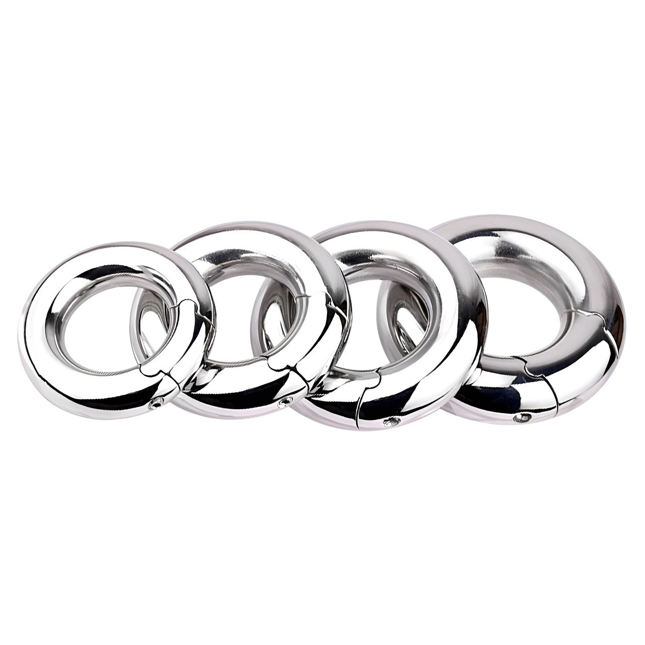 Stainless Steel Locking Cock Ring-WeLovePlugs