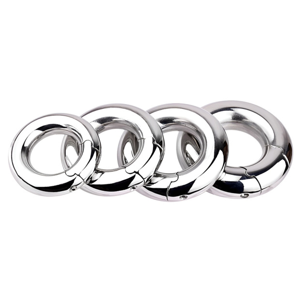 Stainless Steel Locking Cock Ring-WeLovePlugs