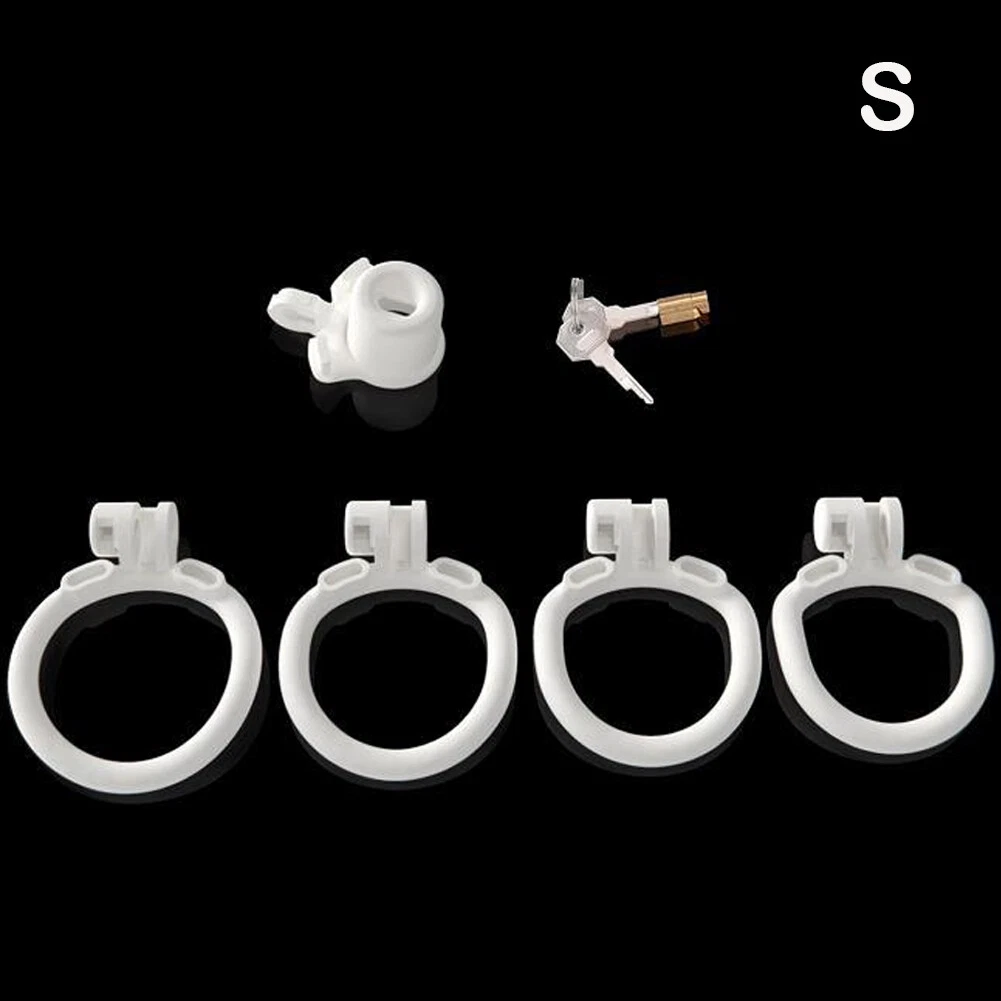 Narrow Sissy Chastity Cage With 4 Sizes Rings And Invisible Lock-WeLovePlugs