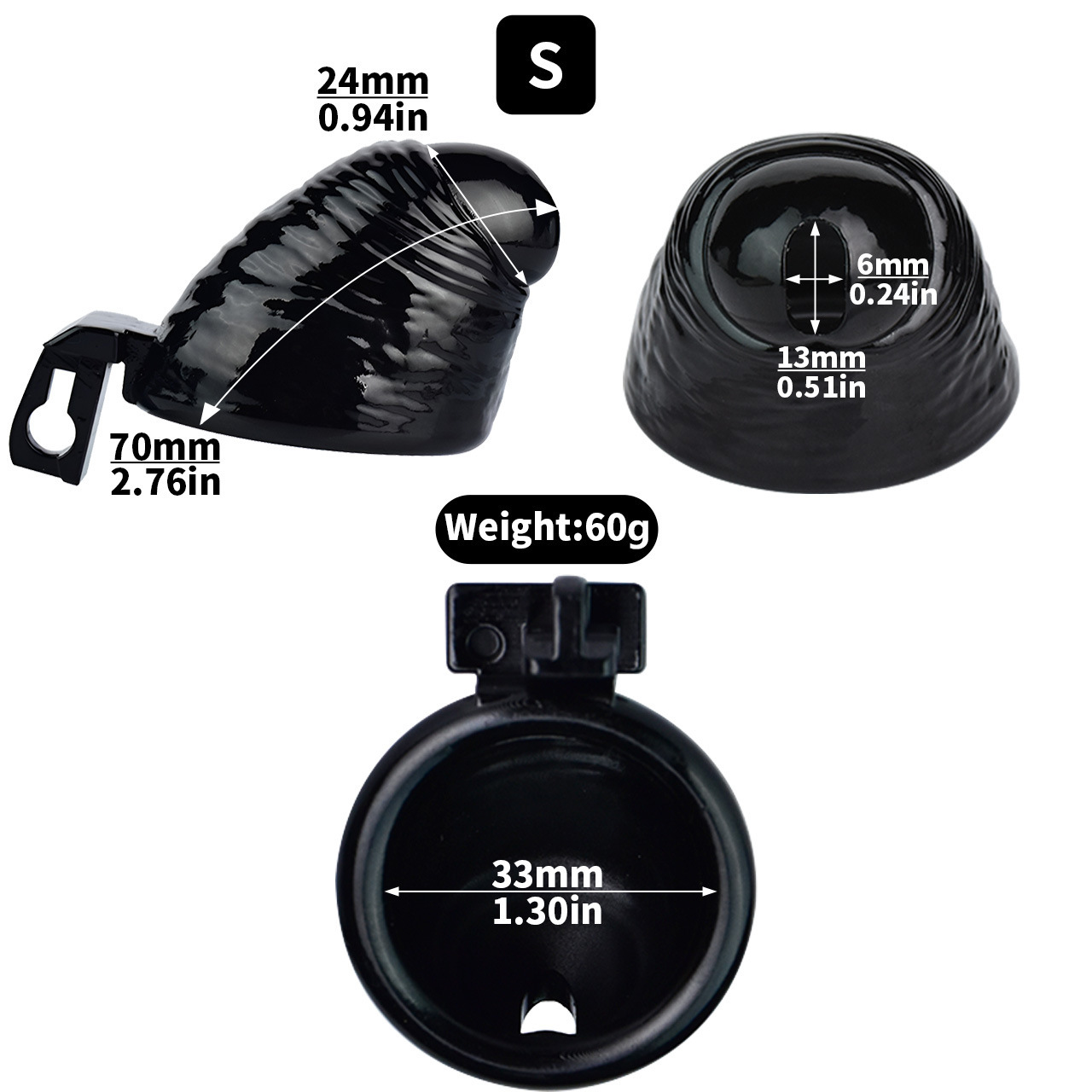 Thick Dick Resin Chastity Cage-WeLovePlugs