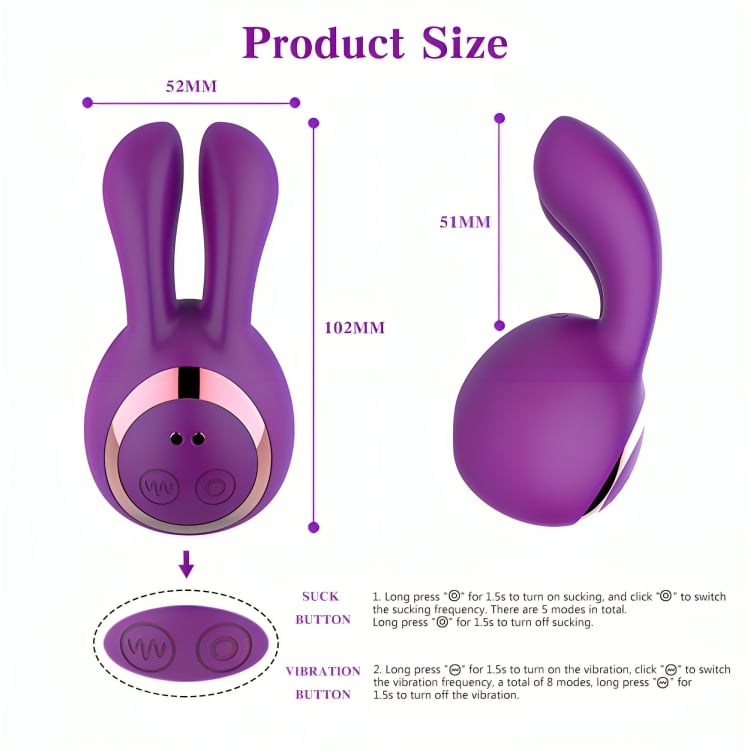 Bunny Bliss Dual Stimulation Clitoral Suction & Vibration Rabbit Vibrator-WeLovePlugs