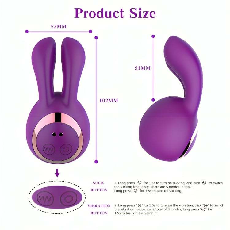 Bunny Bliss Dual Stimulation Clitoral Suction & Vibration Rabbit Vibrator-WeLovePlugs