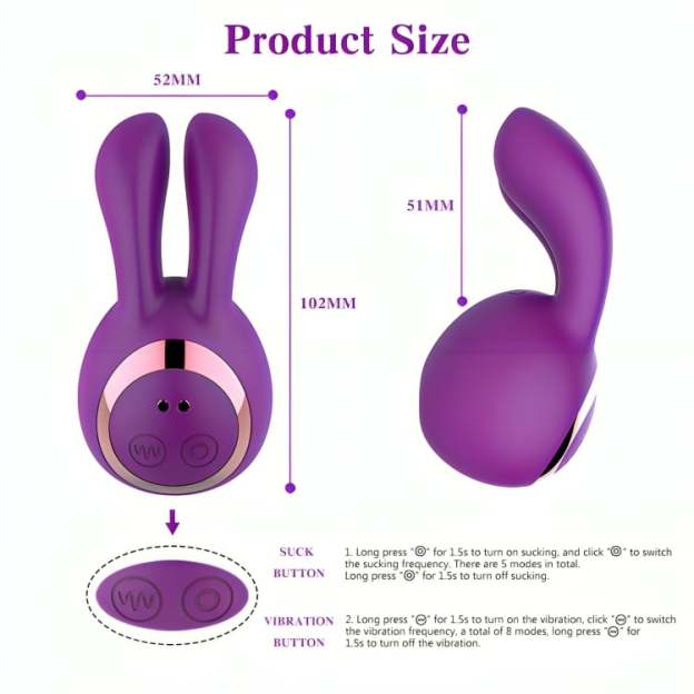 Bunny Bliss Dual Stimulation Clitoral Suction & Vibration Rabbit Vibrator-WeLovePlugs