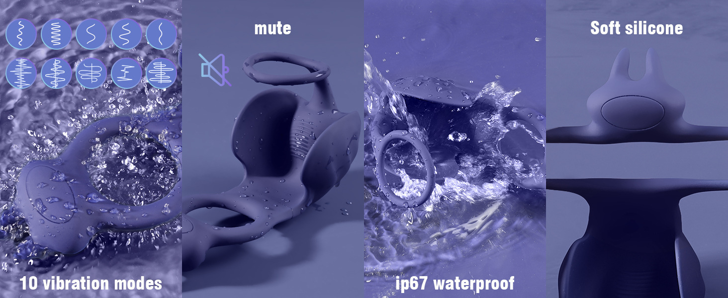 Vibrating Cock Ring with Testicle Vibrator APP Remote Control & 3 in 1 -WeLovePlugs