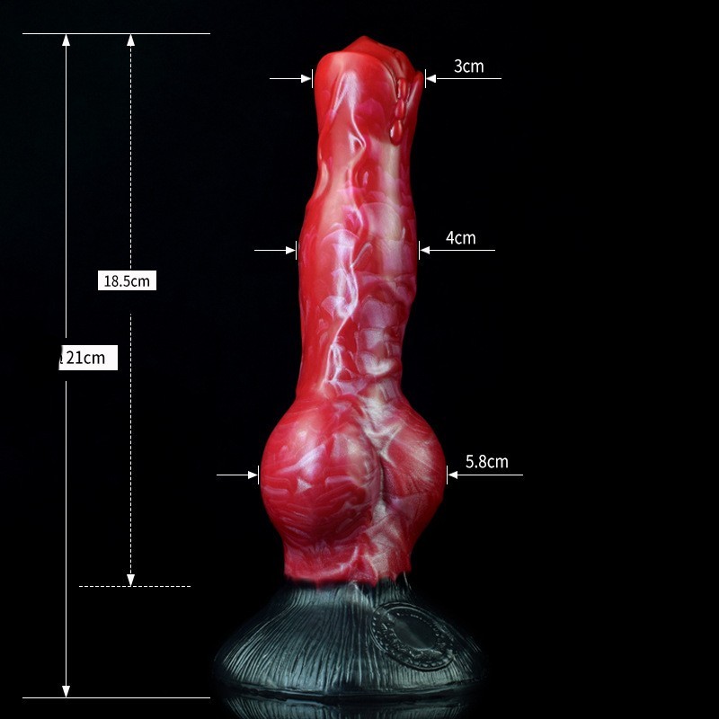 Fantasy Silicone Animal Dog Knot Penis Dildo-WeLovePlugs