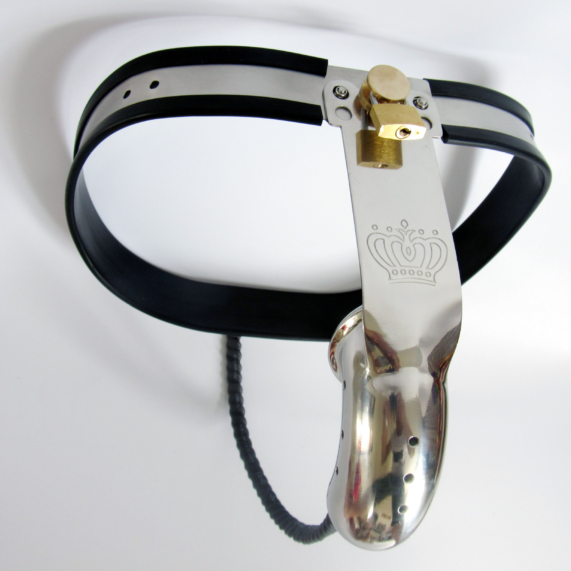 Domina Steel Chastity Cage Belt for Men-WeLovePlugs