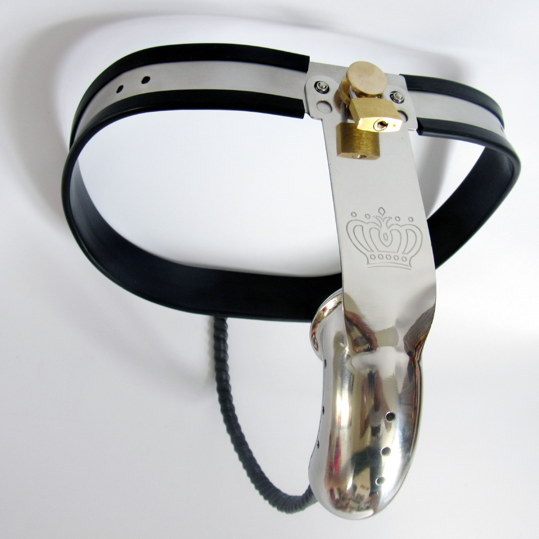 Domina Steel Chastity Cage Belt for Men-WeLovePlugs