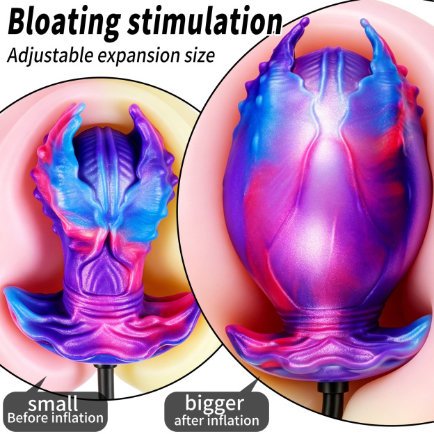 Inflatable Petal-Shaped Silicone Butt Plug with Air Pump - image 2
