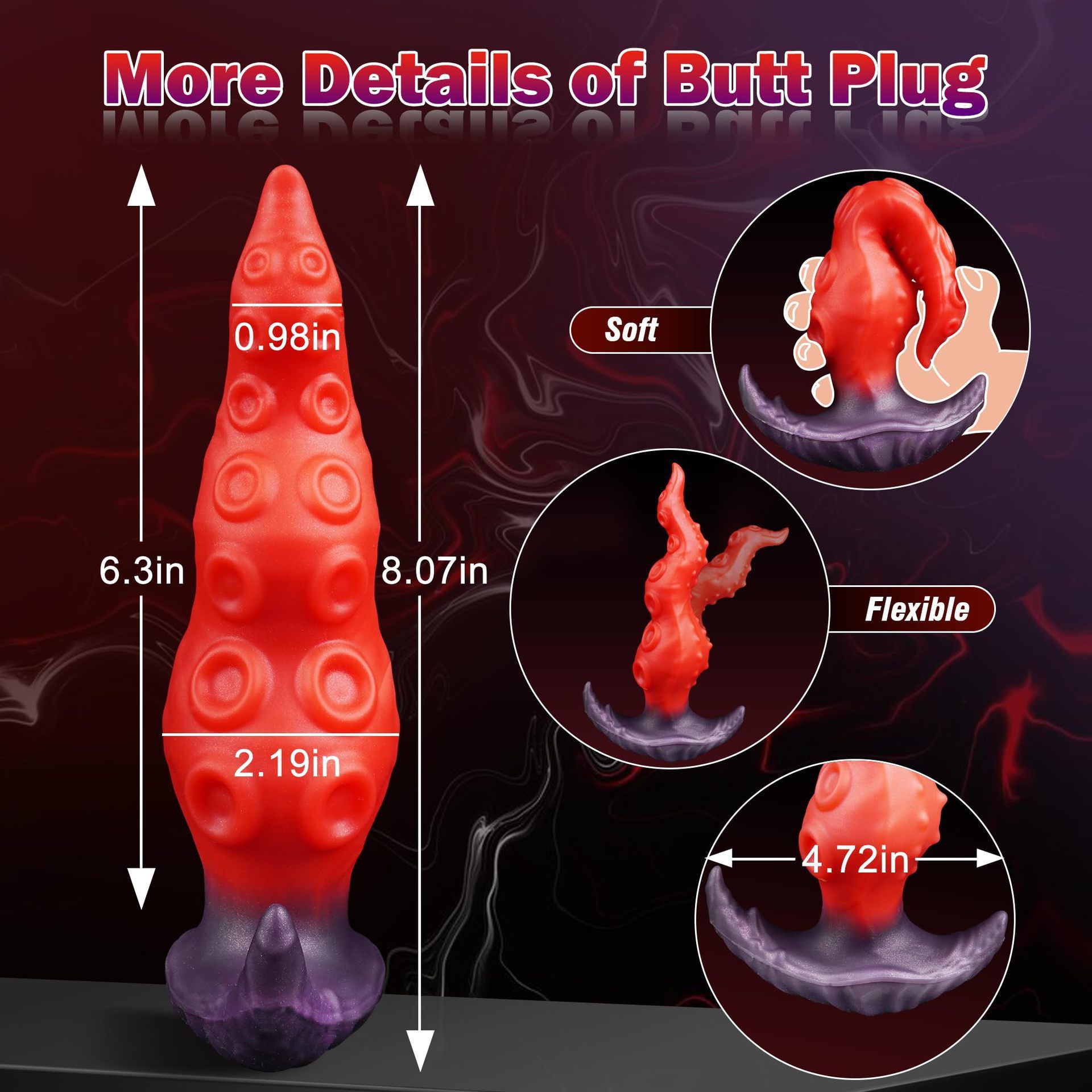 Kraken Tentacle Silicone Butt Plug - image 6