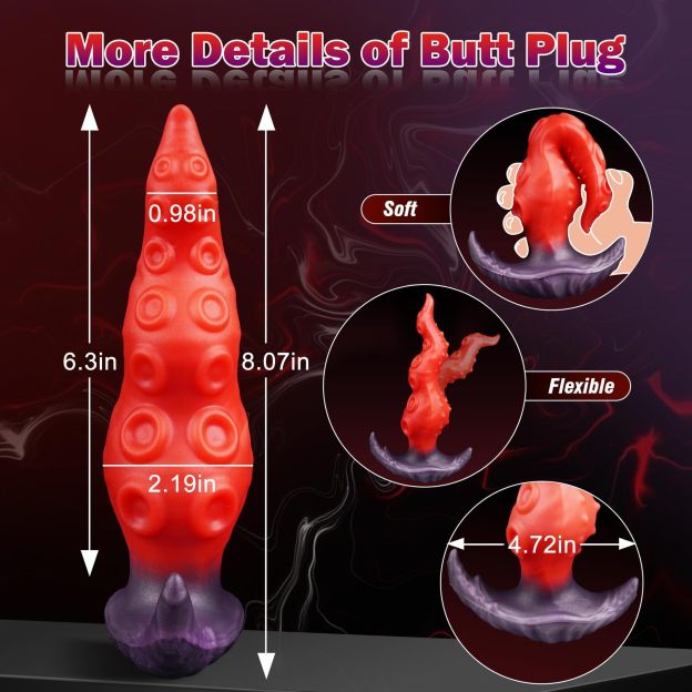 Kraken Tentacle Silicone Butt Plug - image 6