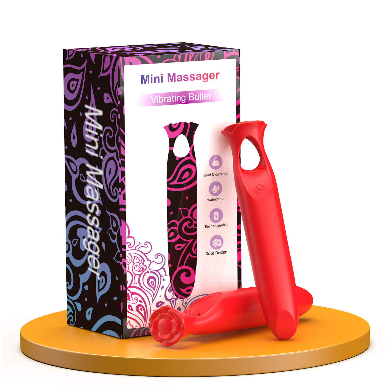Mini Rose Finger Bullet Mini Vibrator -WeLovePlugs