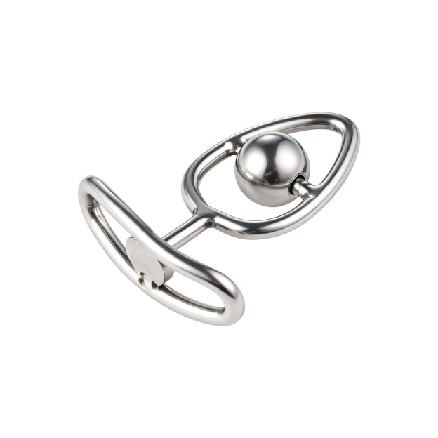 Hollow Metal Butt Plug with Intimate Center Bead - image 1