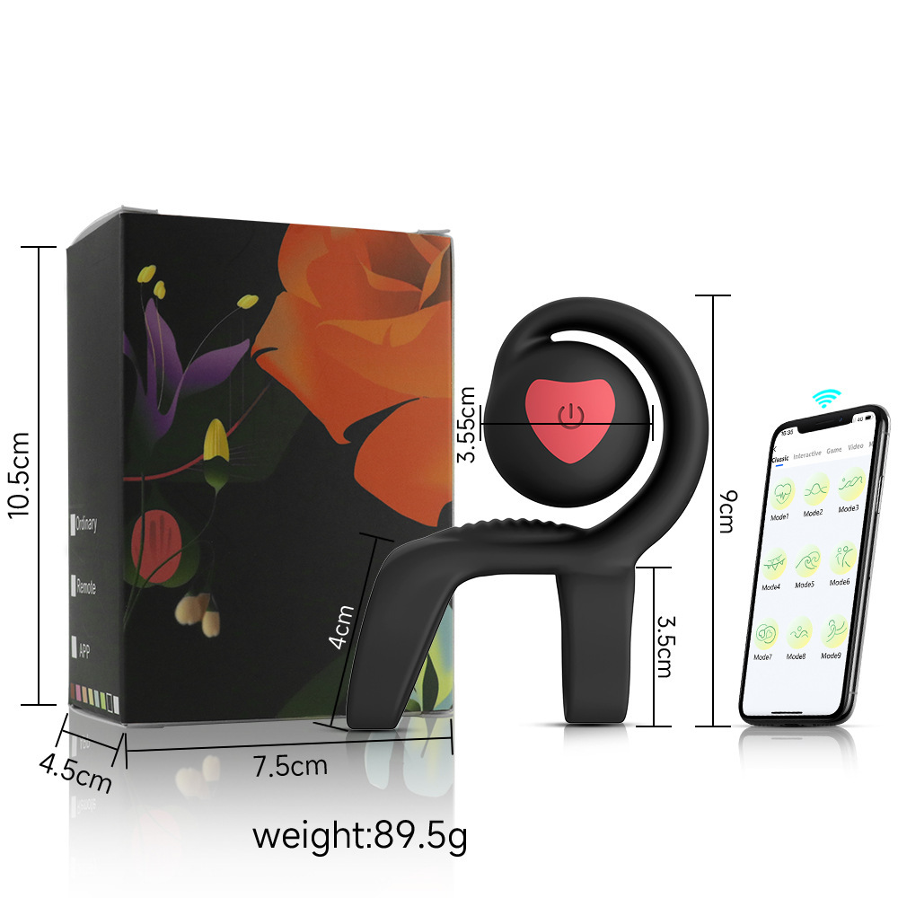 App Control Cock Ring With Snail Clit Stimulator-WeLovePlugs