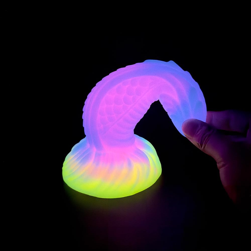 7.32'' Fantasy Monster Dildo with Multi-Texture Design & Glow-in-the-Dark Effect - image 1