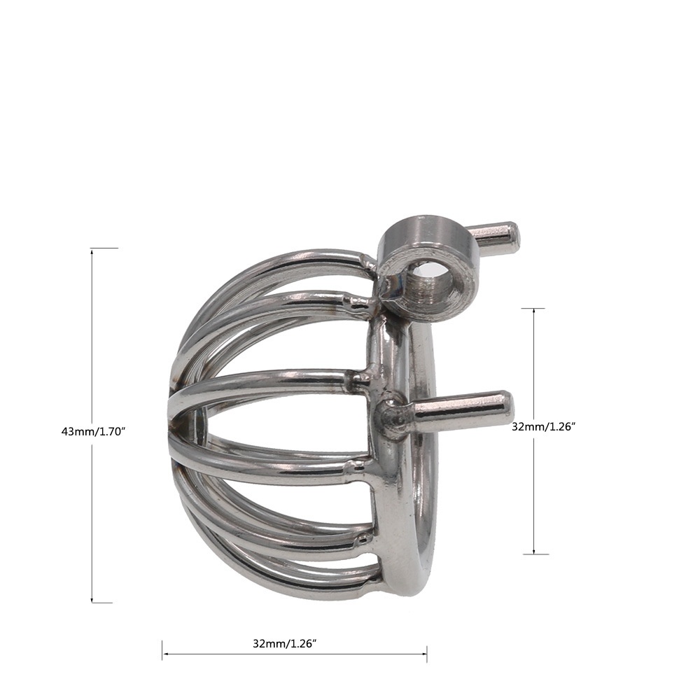 Stainless Steel Male Chastity Cage with Secure Lock - image 1