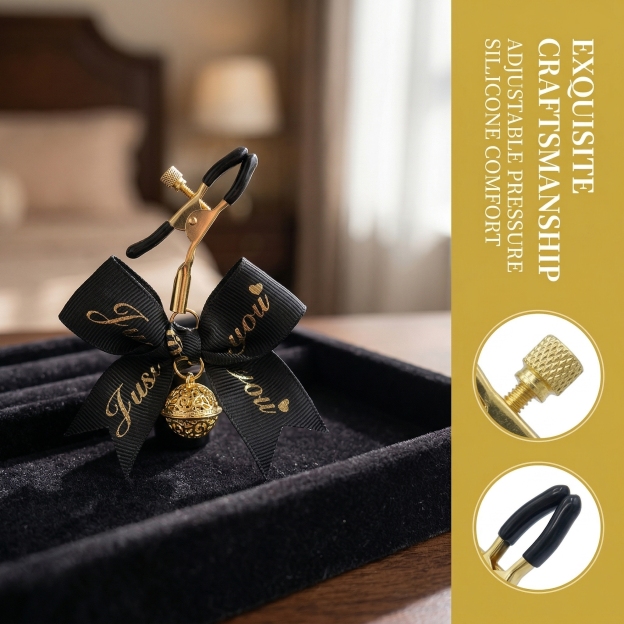 Metal Alligator Clamp Set with Bells & Bow Accents - image 11