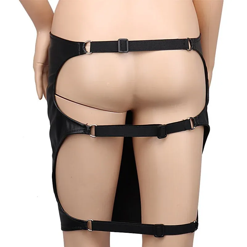 Bdsm Show Hips Skirt Leather Pants Apron -WeLovePlugs