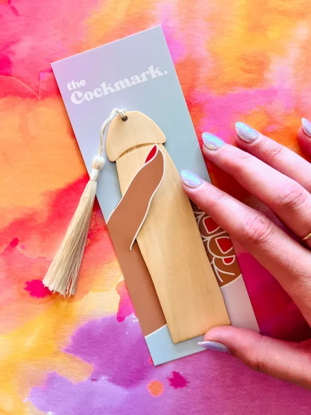 Wood Cockmark Penis Bookmark -WeLovePlugs