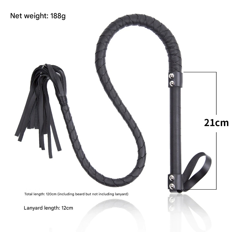 Horse Whip Braided PU Leather Whip Riding Crop and Whips-WeLovePlugs