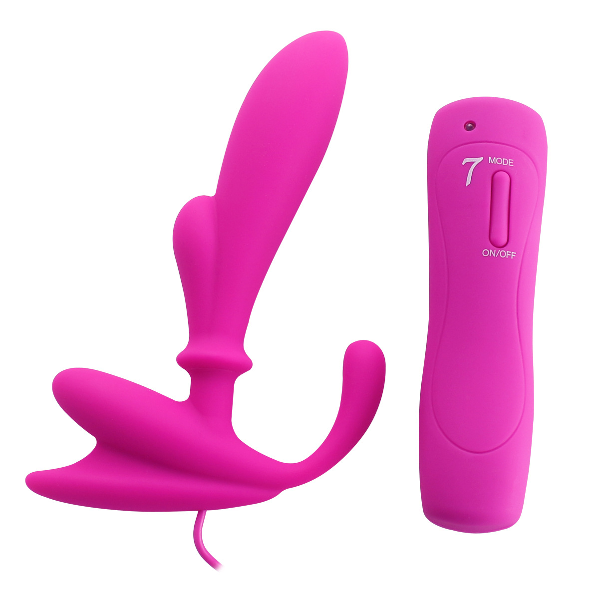 Anal Pleasure 7 Mode Vibrating Plug - Rose - image 2
