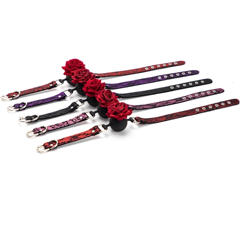 Breathable Rose Ball Gag – Bondage Mouth Gag for Couples & BDSM Play-WeLovePlugs