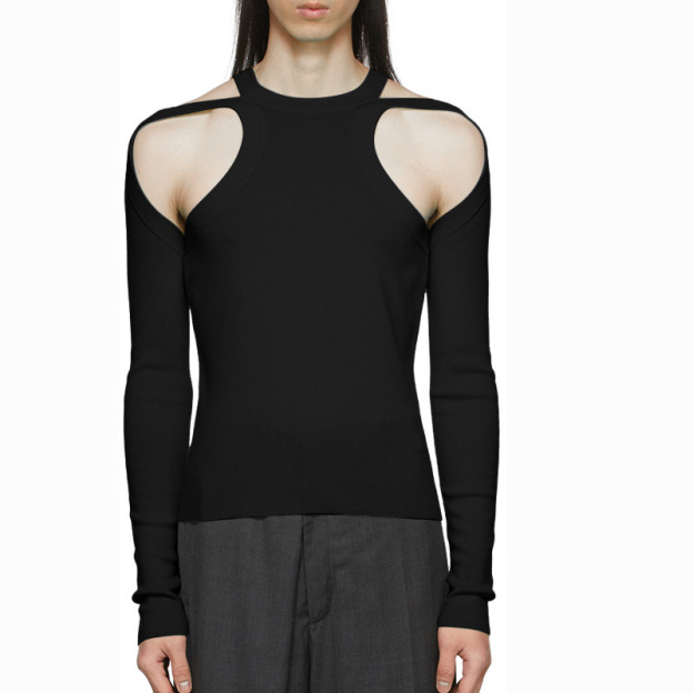 Men's Cut-Out Sexy Stretch Skinny T-Shirt - image 3