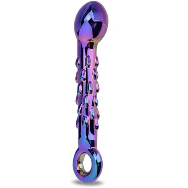 6.7'' Rainbow Glass G-spot Dildo-WeLovePlugs