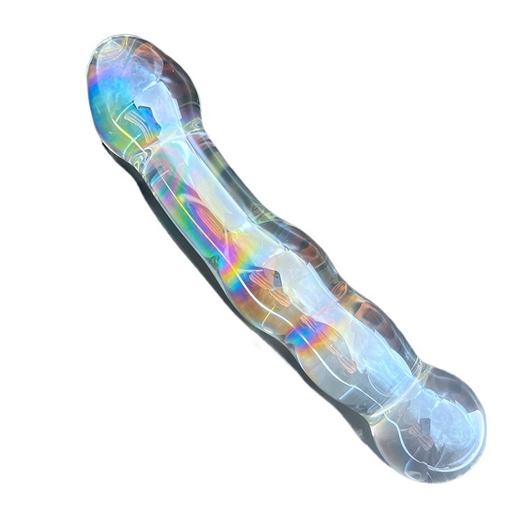 Colorful Glass Dildo Anal Butt Plug