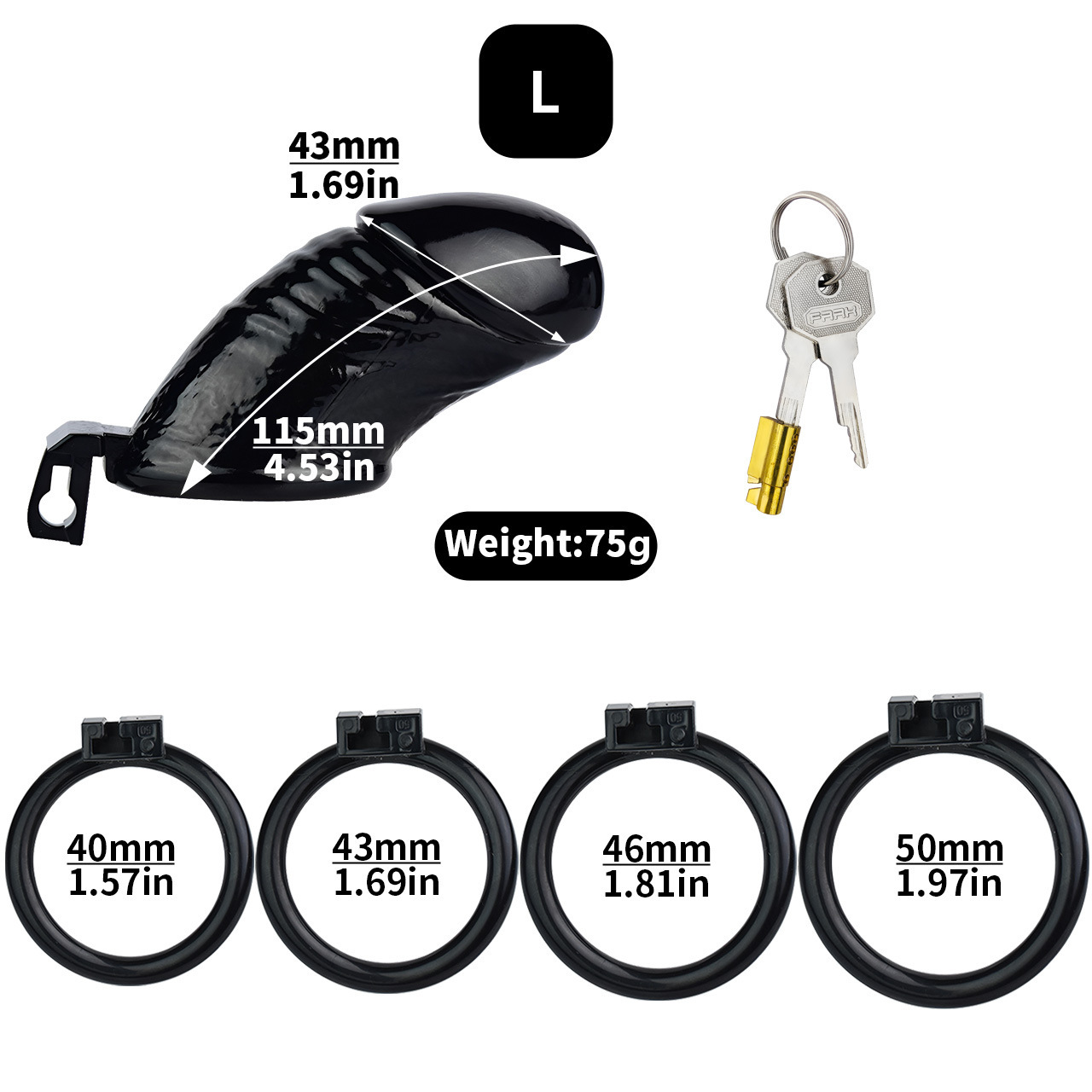 Thick Dick Resin Chastity Cage-WeLovePlugs