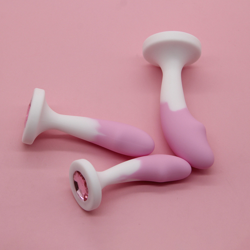Crystal Base Silicone Anal Butt Plug-WeLovePlugs