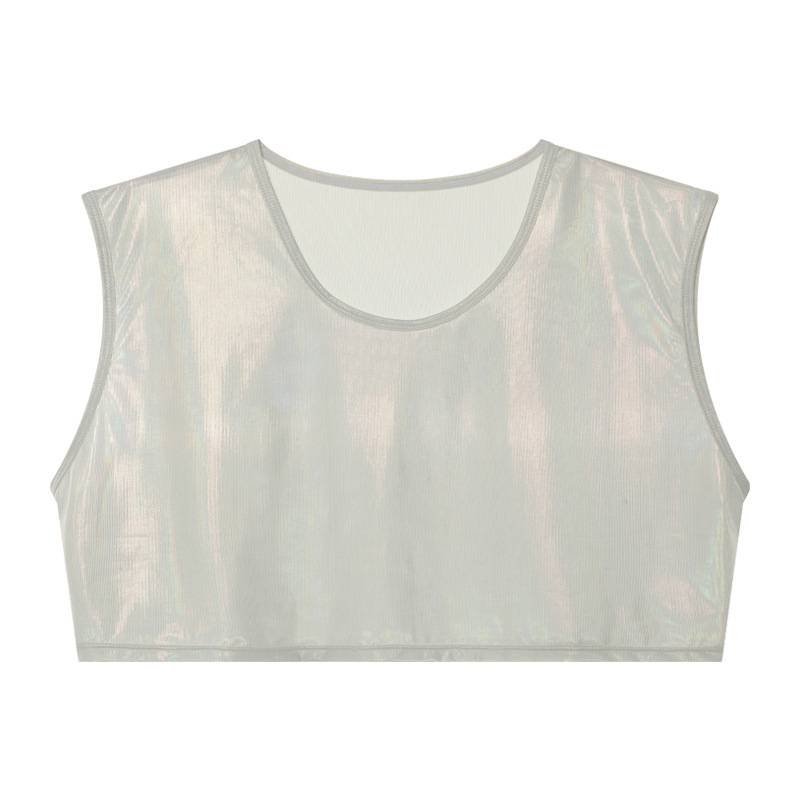 Faux Leather Cropped Tee - image 2