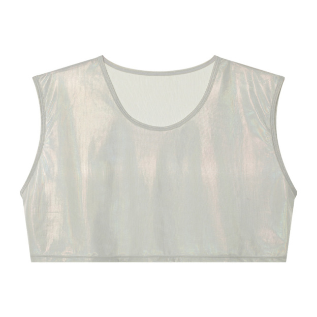Faux Leather Cropped Tee - image 2