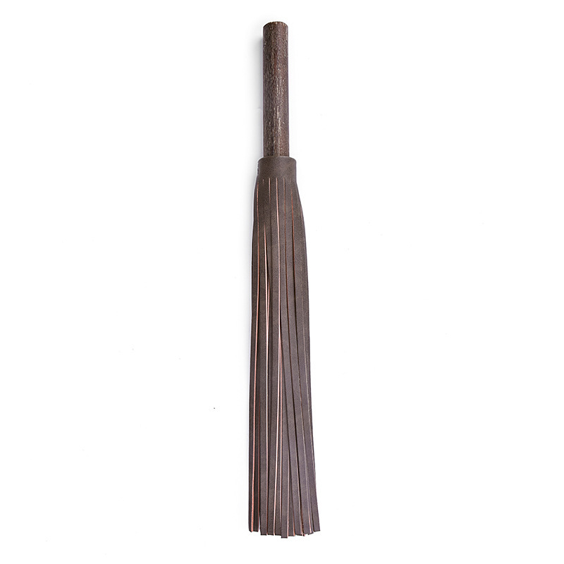 Vintage Wooden Handle Leather Flogger - 21.4'' - image 2