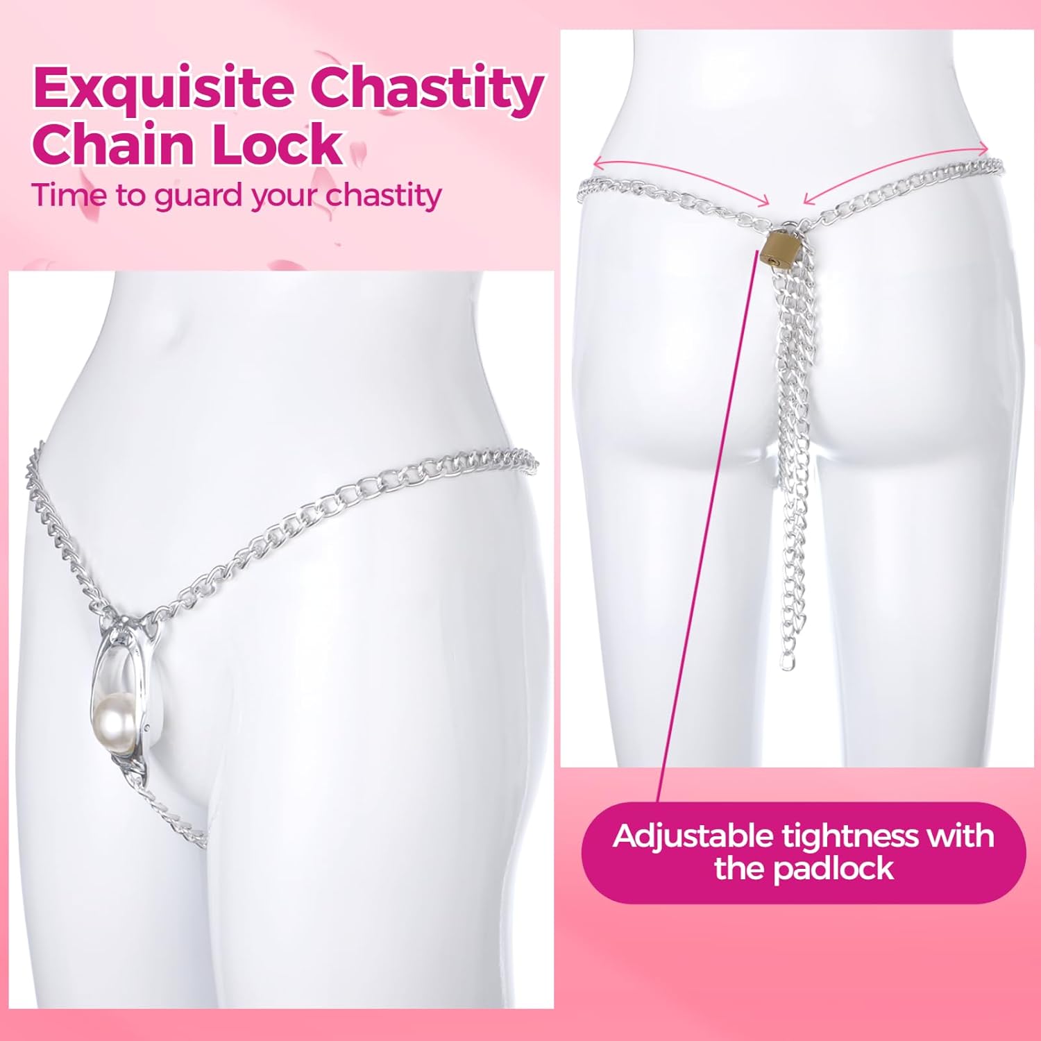 Women Chastity Belt Devices with Metal Lock-WeLovePlugs