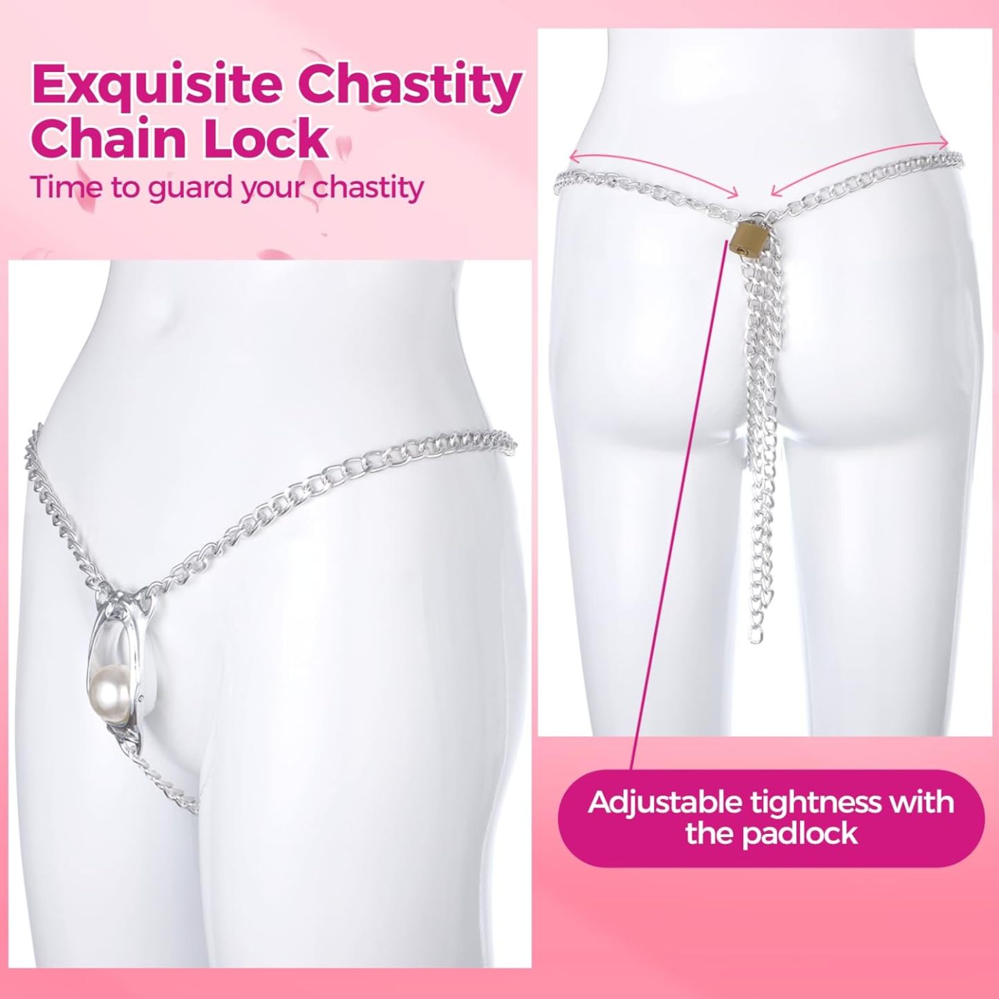 Women Chastity Belt Devices with Metal Lock-WeLovePlugs