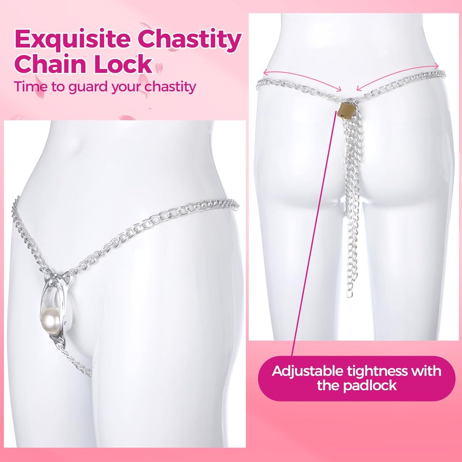 Women Chastity Belt Devices with Metal Lock-WeLovePlugs
