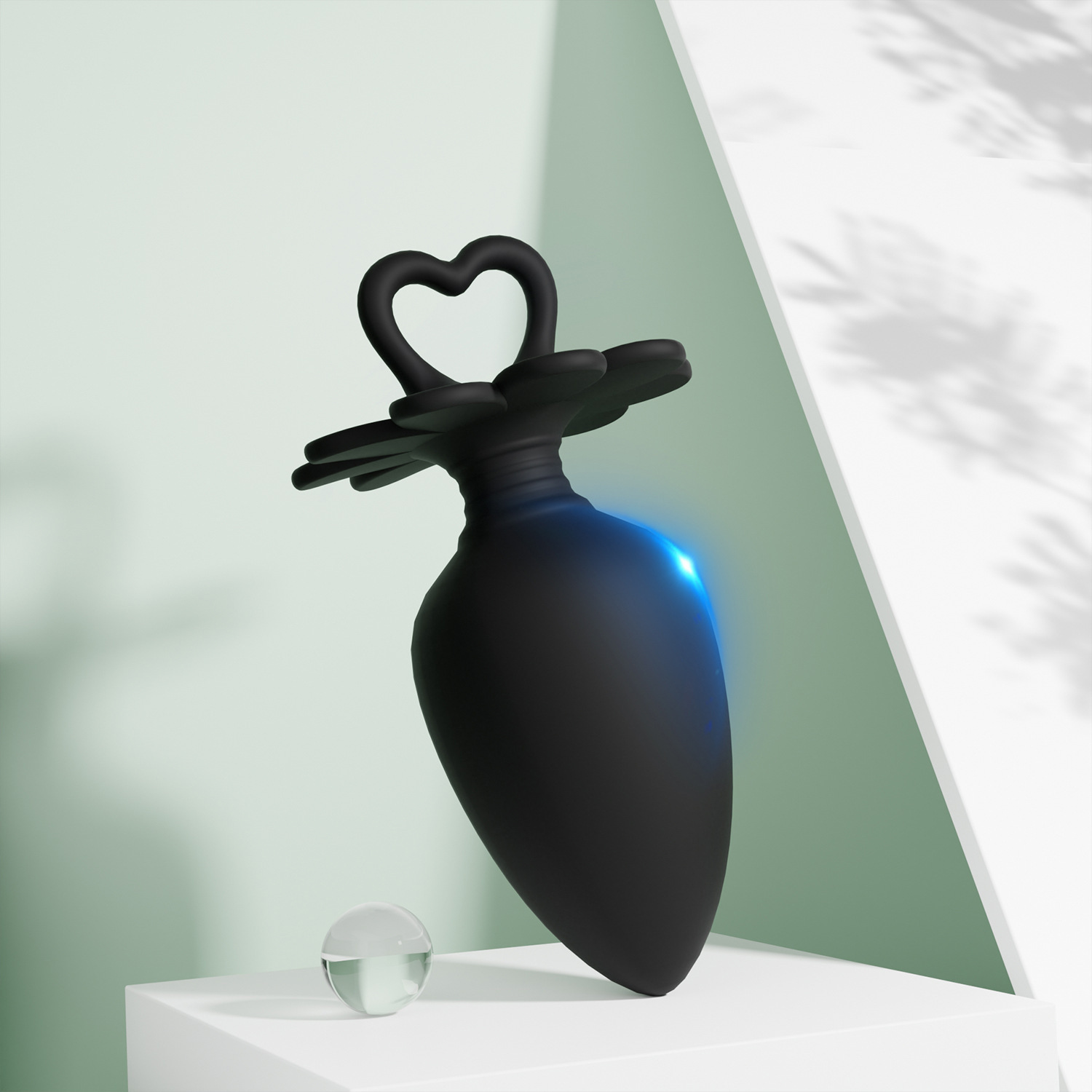 Heart-shaped Loop Silicone Anal Plug  Set